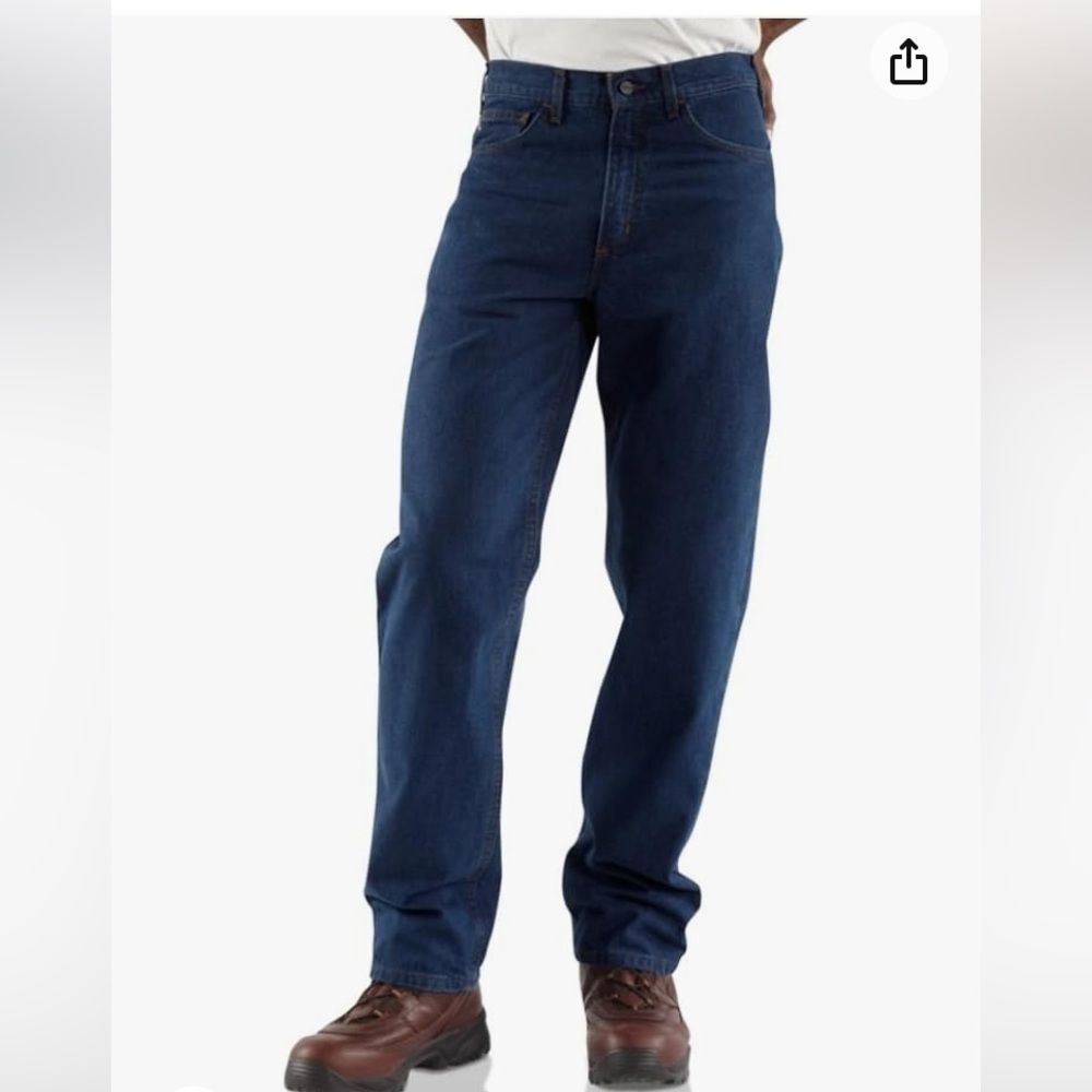 Carhartt Blue Denim 290-83 Flame Resistant Jeans 34 x 30